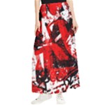 Red Graffiti Maxi Chiffon Skirt