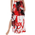 Red Graffiti Maxi Chiffon Tie-Up Sarong