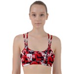 Red Graffiti Line Them Up Sports Bra