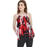 Red Graffiti Flowy Camisole Tank Top