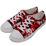 Red Graffiti Men s Low Top Canvas Sneakers