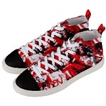 Red Graffiti Men s Mid-Top Canvas Sneakers
