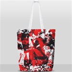 Red Graffiti Full Print Rope Handle Tote (Small)