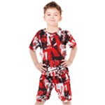 Red Graffiti Kids  Tee and Shorts Set
