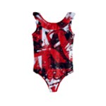 Red Graffiti Kids  Frill Swimsuit