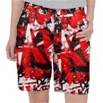 Red Graffiti Pocket Shorts
