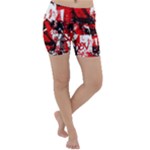 Red Graffiti Lightweight Velour Yoga Shorts