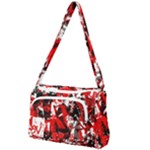 Red Graffiti Front Pocket Crossbody Bag