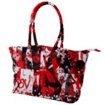Red Graffiti Canvas Shoulder Bag