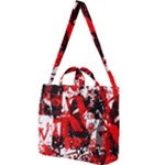 Red Graffiti Square Shoulder Tote Bag
