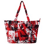 Red Graffiti Full Print Shoulder Bag