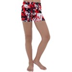Red Graffiti Kids  Lightweight Velour Yoga Shorts