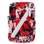 Red Graffiti Belt Pouch Bag (Small)