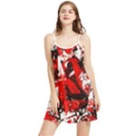 Red Graffiti Summer Frill Dress