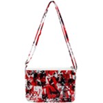 Red Graffiti Double Gusset Crossbody Bag