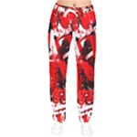 Red Graffiti Women velvet Drawstring Pants