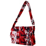 Red Graffiti Full Print Messenger Bag (L)