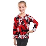 Red Graffiti Kids  Long Mesh Tee
