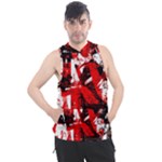 Red Graffiti Men s Sleeveless Hoodie