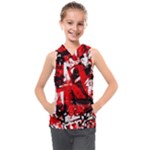 Red Graffiti Kids  Sleeveless Hoodie