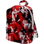 Red Graffiti Zip Up Backpack
