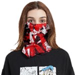 Red Graffiti Face Covering Bandana (Two Sides)