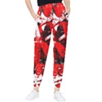 Red Graffiti Tapered Pants