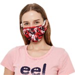 Red Graffiti Crease Cloth Face Mask (Adult)