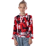 Red Graffiti Kids  Frill Detail Tee