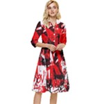 Red Graffiti Classy Knee Length Dress