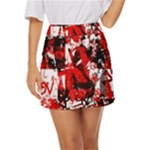 Red Graffiti Mini Front Wrap Skirt