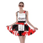 Checkerboard Splatter Skater Dress