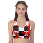 Checkerboard Splatter Sports Bra