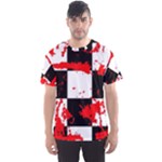 Checkerboard Splatter Men s Sport Mesh Tee