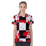 Checkerboard Splatter Women s Cotton Tee