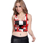 Checkerboard Splatter Racer Back Crop Top