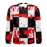 Checkerboard Splatter Men s Long Sleeve Tee