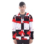 Checkerboard Splatter Men s Hooded Windbreaker