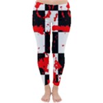 Checkerboard Splatter Classic Winter Leggings