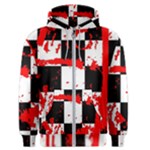 Checkerboard Splatter Men s Zipper Hoodie