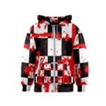 Checkerboard Splatter Kids  Zipper Hoodie