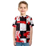 Checkerboard Splatter Kids  Sport Mesh Tee
