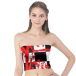 Checkerboard Splatter Tube Top