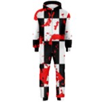 Checkerboard Splatter Hooded Jumpsuit (Men) 