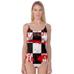 Checkerboard Splatter Camisole Leotard 