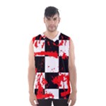 Checkerboard Splatter Men s Basketball Tank Top