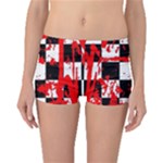 Checkerboard Splatter Boyleg Bikini Bottoms