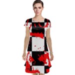 Checkerboard Splatter Cap Sleeve Nightdress