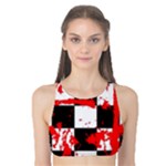Checkerboard Splatter Tank Bikini Top