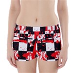 Checkerboard Splatter Boyleg Bikini Wrap Bottoms